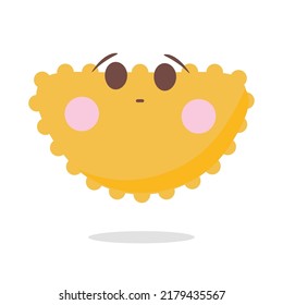 Cute emoji illustration on white background
