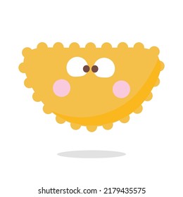 Cute emoji illustration on white background