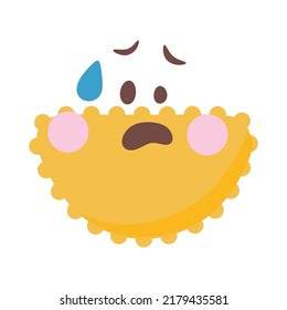Cute emoji illustration on white background