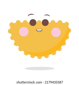 Cute emoji illustration on white background