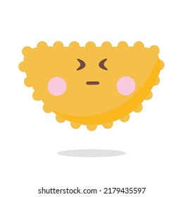 Cute emoji illustration on white background