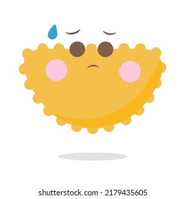 Cute emoji illustration on white background
