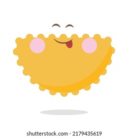 Cute emoji illustration on white background