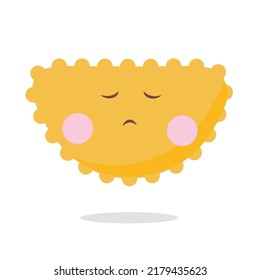 Cute emoji illustration on white background