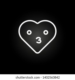cute emoji neon icon. Elements of electricity set. Simple icon for websites, web design, mobile app, info graphics