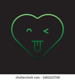 cute emoji nolan icon. Simple thin line, outline vector of heart emotions icons for ui and ux, website or mobile application