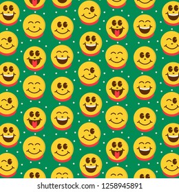 Cute emoji pattern for christmas