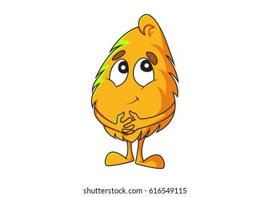 Cute Emoji Quiet. Vector illustration. Isolated on white background.