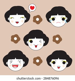 Cute Emoticon character illustration