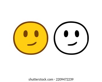 Cute emoticon in doodle style isolated on white background