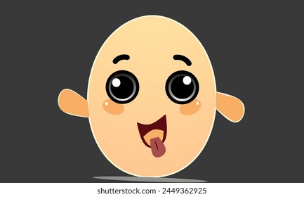 a cute emoticon from egg