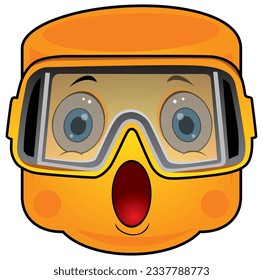 cute emoticon equipment swimming glasses