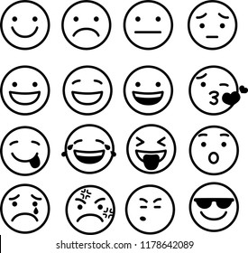 Cute emoticon icon set