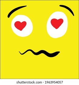diseño vectorial de ilustración emoticono lindo