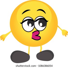 cute emoticon . vector illustration