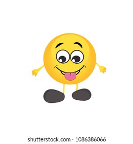 cute emoticon. vector illustration