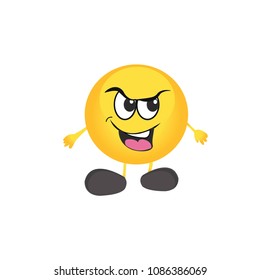 cute emoticon. vector illustration