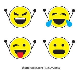 Cute emoticon vector illustration design