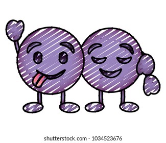 cute emoticons hugging happy tongue out character