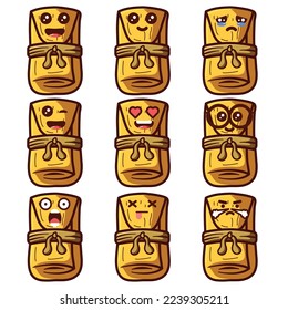 CUTE EMOTICONS SET OF TAMALES LATINA FOOD