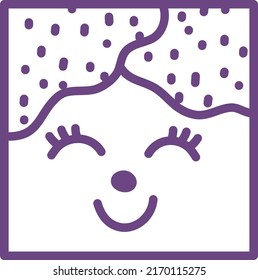 Cute emotion face, illustration, vector on a white background.