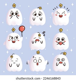 Cute Emotion Ghost for Decoration