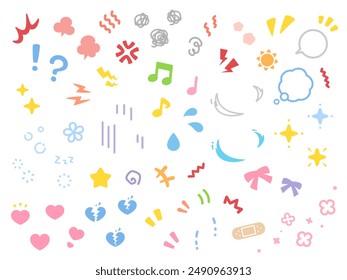 Cute emoción icono material set_color