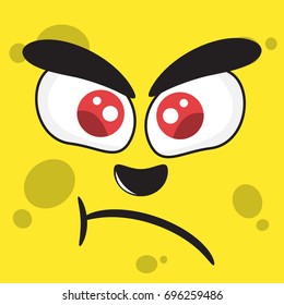 cute emotion square face background
