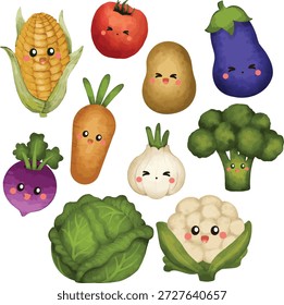Legumes de Emoção bonito sorrindo alegremente