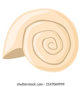 Cute empty seashell flat vector isolated illustration. Sea world elements. Summertime beach relax. Clam shell