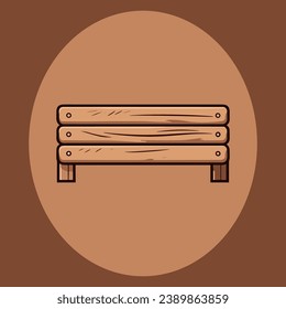 Ilustración vectorial de signo de madera vacía