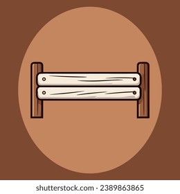 Ilustración vectorial de signo de madera vacía