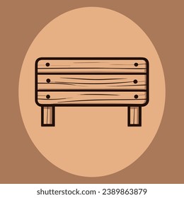 Ilustración vectorial de signo de madera vacía
