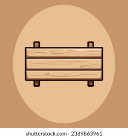 Ilustración vectorial de signo de madera vacía