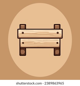 Ilustración vectorial de signo de madera vacía