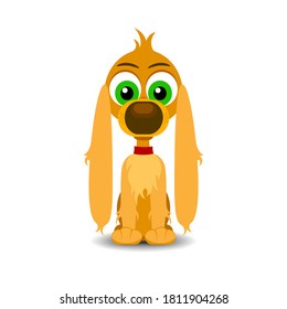Cute english cocker spaniel. Vector illustration.