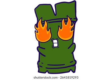 Cute Enthusiastic Bamboo Character Stickers