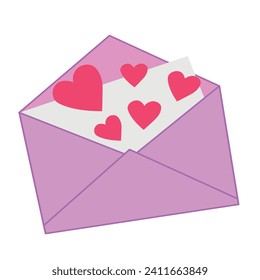 Helle Umhüllung mit Herz auf weißem Hintergrund. fröhlicher Valentinstag. Vektorgrafik einzeln.