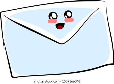 Cute envelope, illustration, vector on white background.