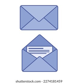 Vector de icono de caricatura de correo de sobres. Entrega de la correspondencia o de documentos de oficina concepto ilustración vectorial.