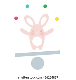 Cute Equilibrist Bunny