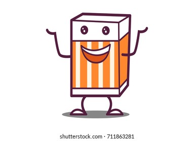 Cute Eraser amazed. Vector Illustration. Isolated on white background.