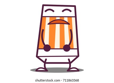 Cute Eraser Crying. Vector Illustration. Isolated on white background.