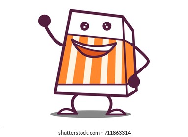 Cute Eraser Happy. Vector Illustration. Isolated on white background.