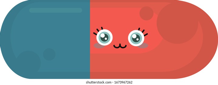 Cute eraser, illustration, vector on white background.