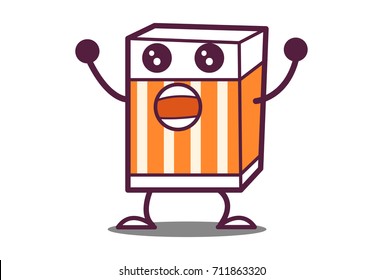 Cute Eraser . Vector Illustration. Isolated on white background.