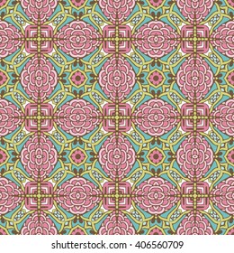 cute ethnic geometric seamless pattern doodle background 