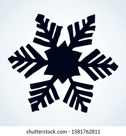 Cute eve natal icy asterisk pictogram template of nativity design on light sky backdrop. Freehand outline black ink hand drawn logotype emblem design in scribble retro style pen on paper text space