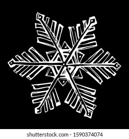 Cute eve natal icy asterisk pictogram template of nativity design on light sky backdrop. Freehand outline black ink hand drawn logotype emblem design in scribble retro style pen on paper text space