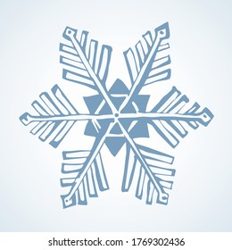 Cute eve natal icy asterisk pictogram template of nativity design on light sky backdrop. Freehand outline black ink hand drawn logotype emblem design in scribble retro style pen on paper text space